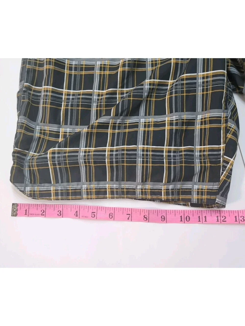 Vintage Nike Board Shorts Gray Plaid Swim Trunks Suit Surf Swoosh Men 32 Bright